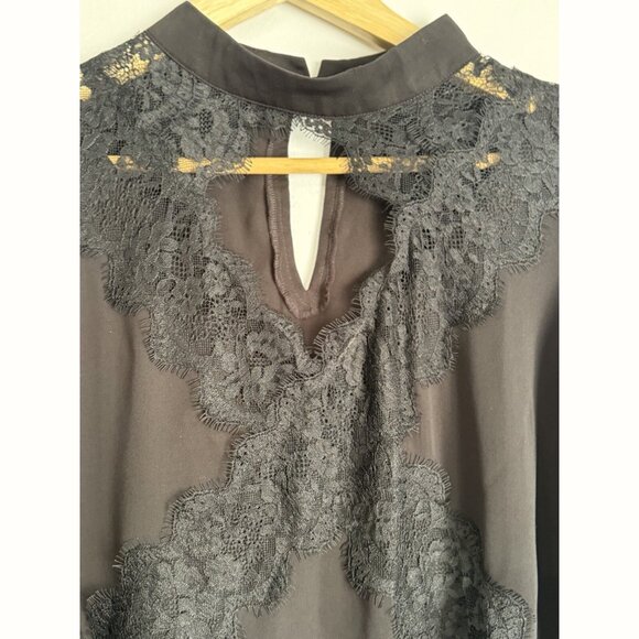 Boston Proper Womens Top Sz Large Lace Fairy Whimsigoth Witchy Romantic Gothic - Picture 3 of 13